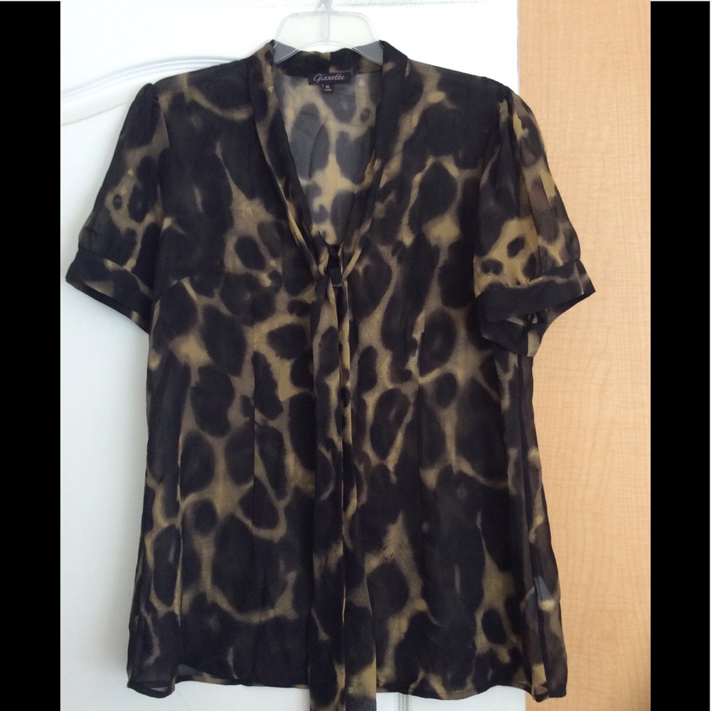 Multi color sheer women top size XL